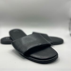 a new day Black Slide Sandals